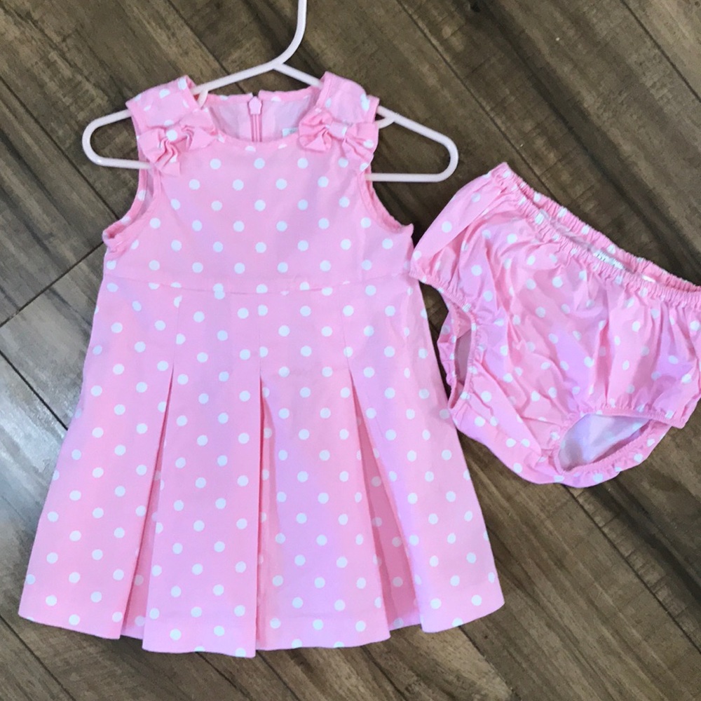 The Children's Place Pink Dot Dress & Bloomers